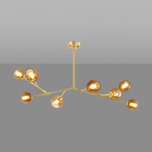 Loft Industry Modern - Gold Branch Chandelier